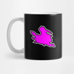 Mayne Island Silhouette in Pink Magenta - Simple Solid Colour - Mayne Island Mug